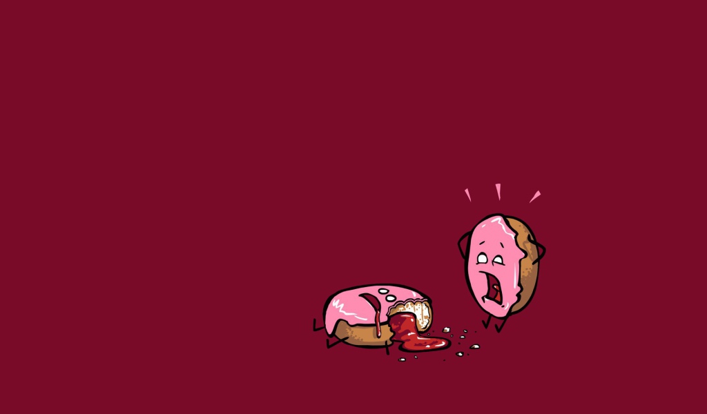 Пончик в ужасе