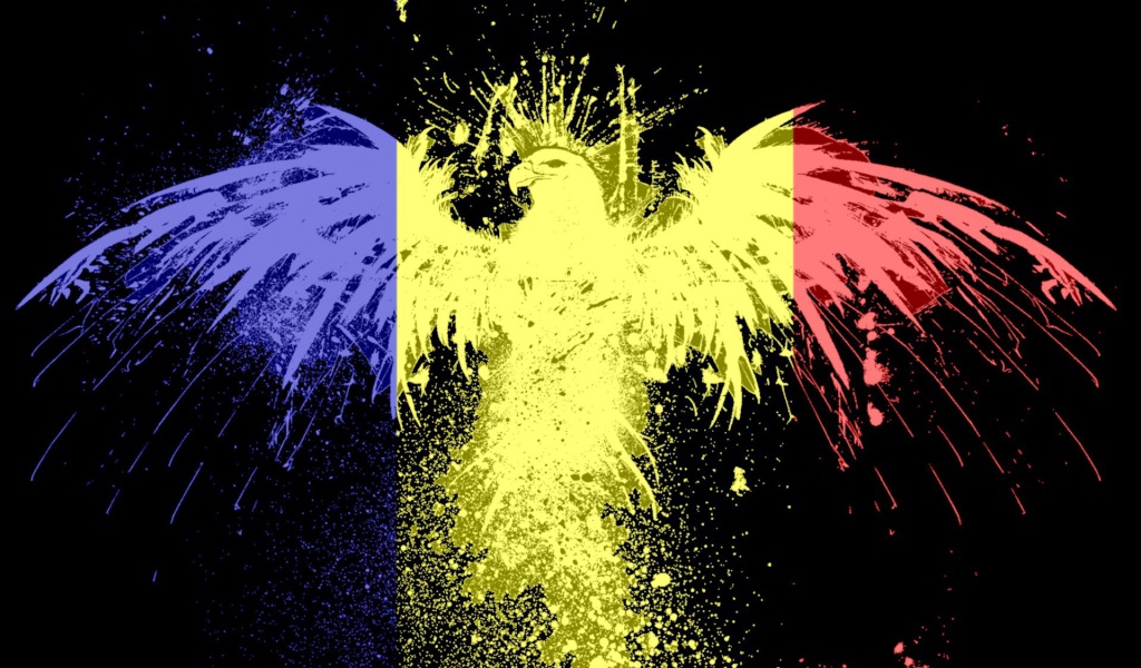 Орел на черном фоне, Румыния