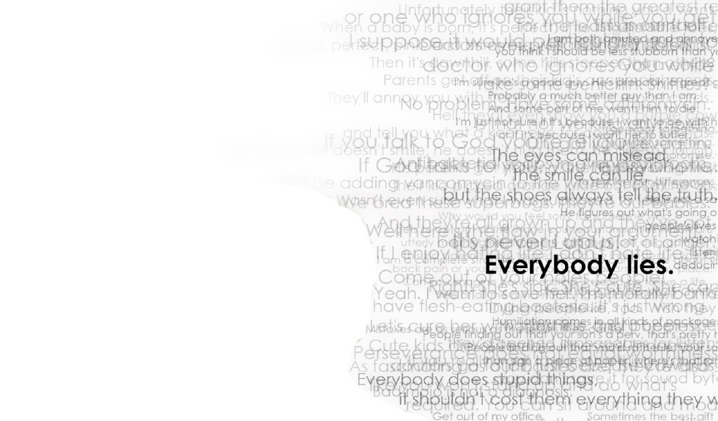 Все лгут, белый фон