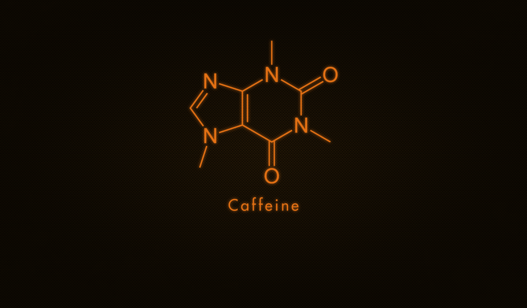 Формула кофе, коричневый фон