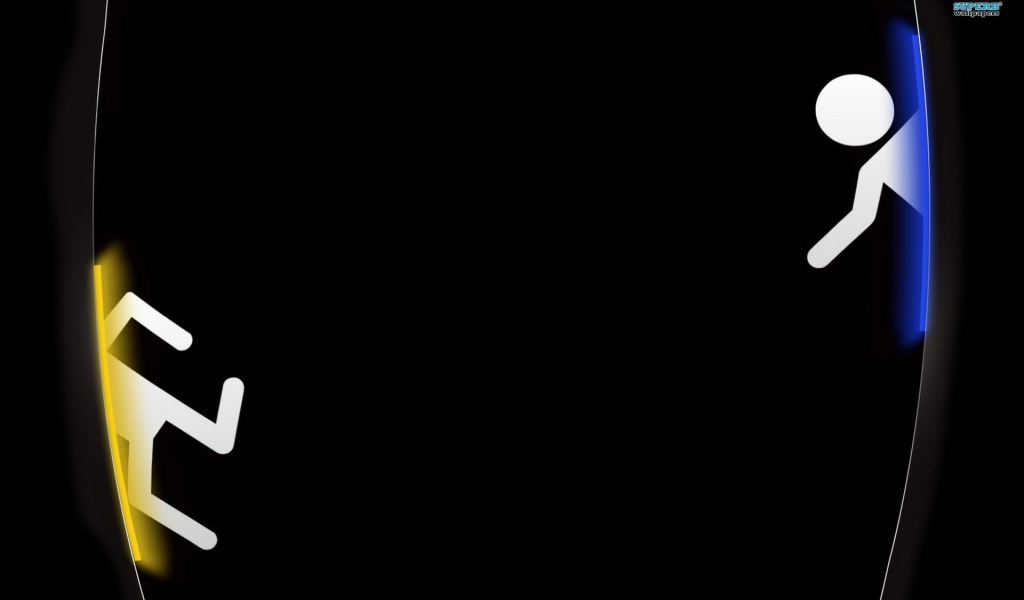 Переход через портал, черный фон