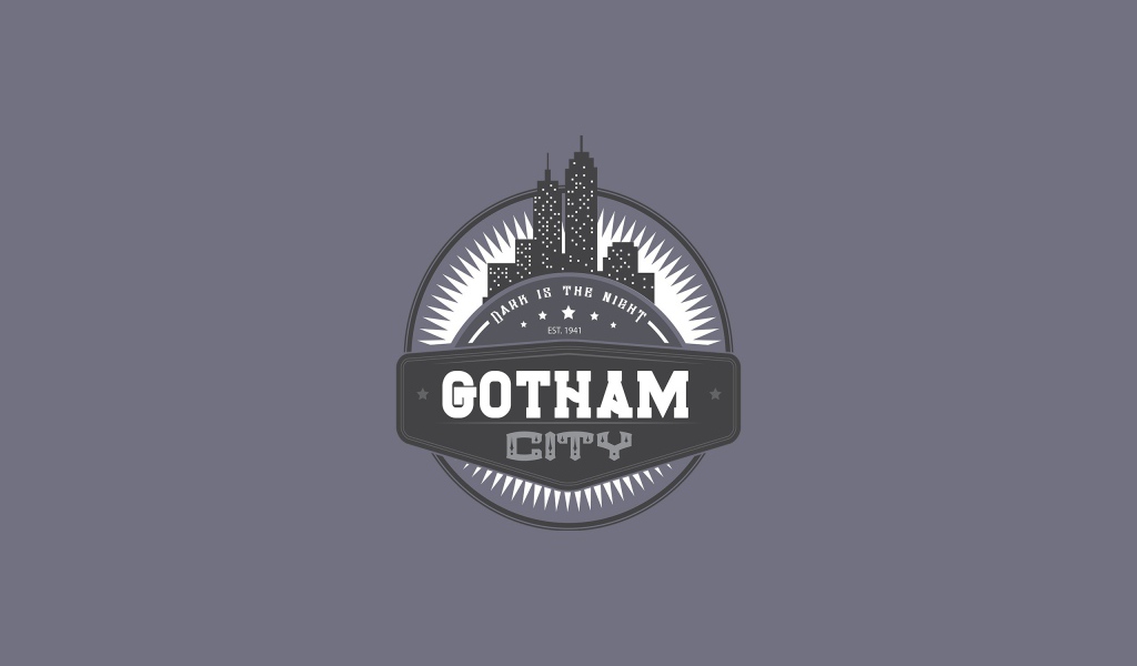 Готем сити, серый фон