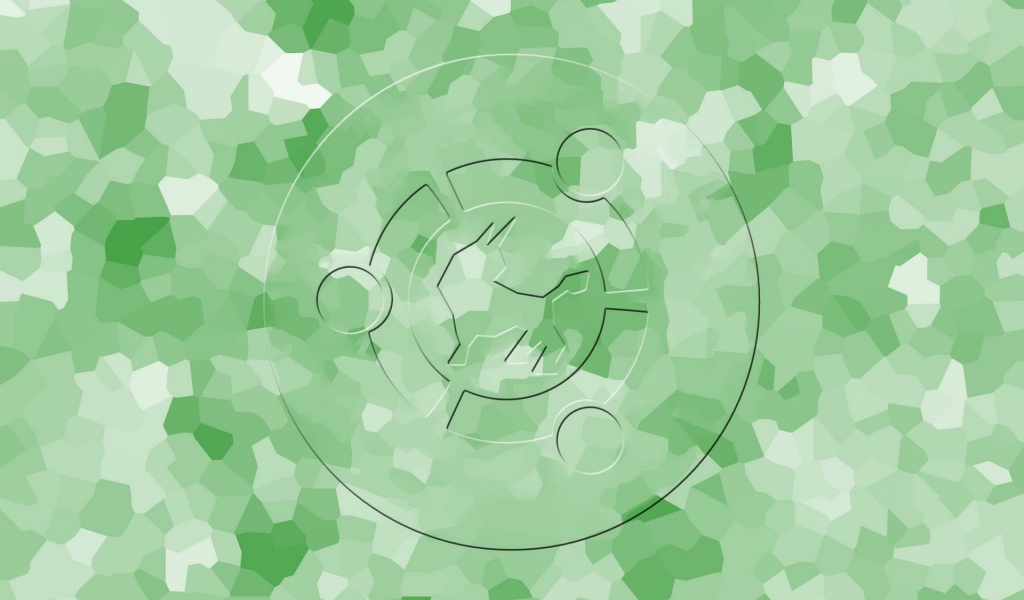 Зеленый абстрактный фон Убунту