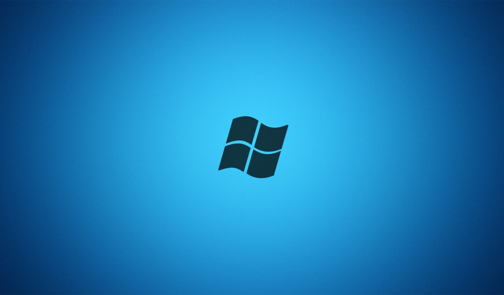 Серый логотип Майкрософт, голубой фон