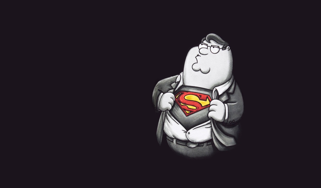 Гриффин Супермен, черный фон
