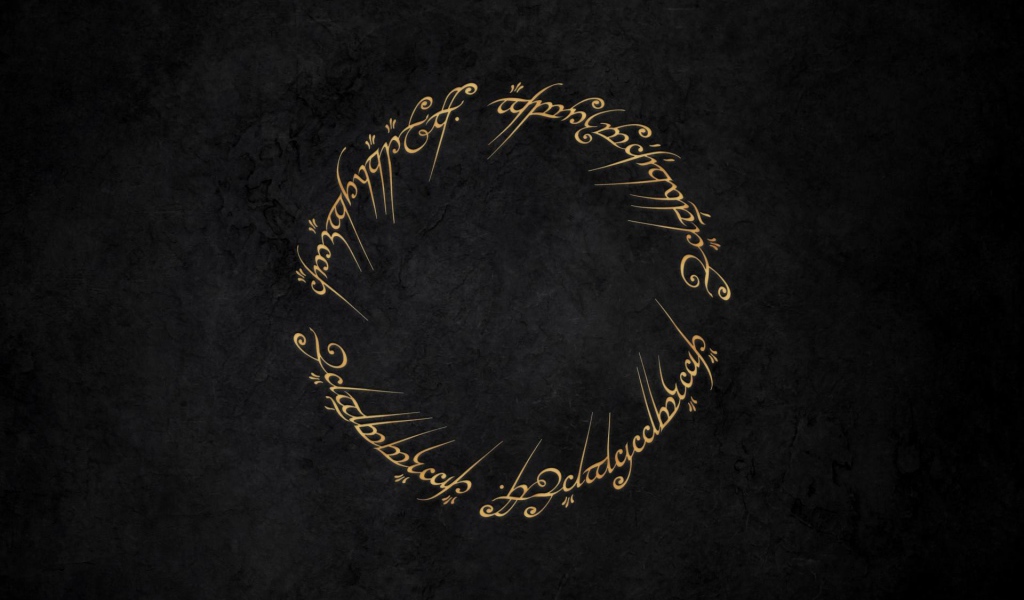 Надписи на черном фоне, Властелин колец