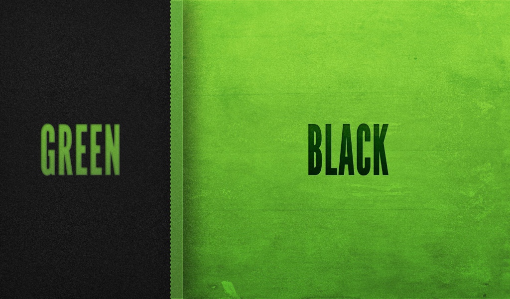Надписи на черно зеленом фоне