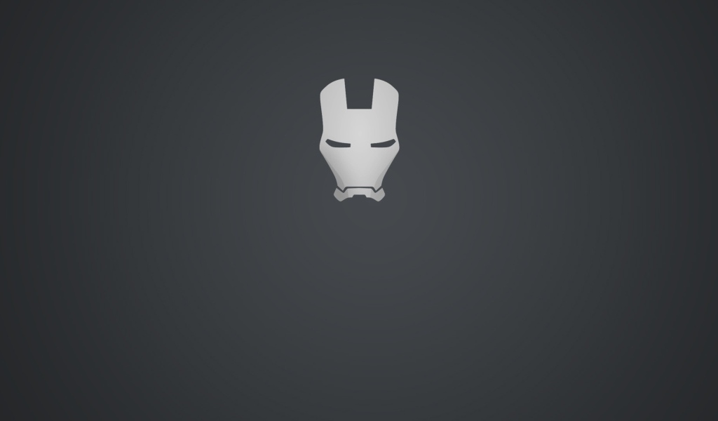 Маска Железного человека, черный фон