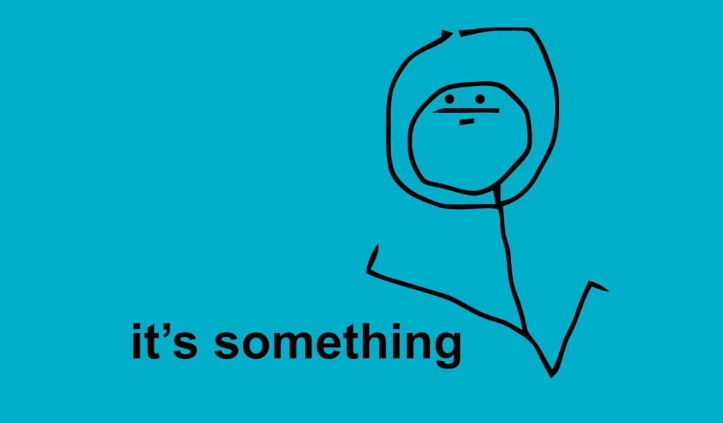 Это что-то, голубой фон