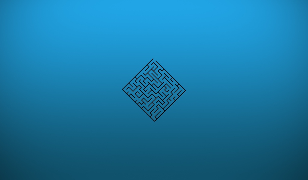 Лабиринт на голубом фоне