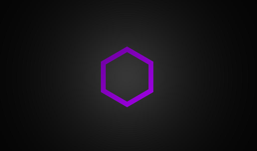 Сиреневый шестиугольник на сером фоне
