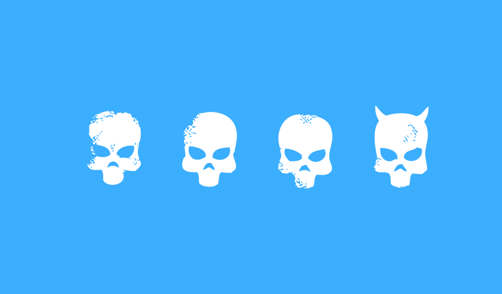 Маски Payday 2, голубой фон