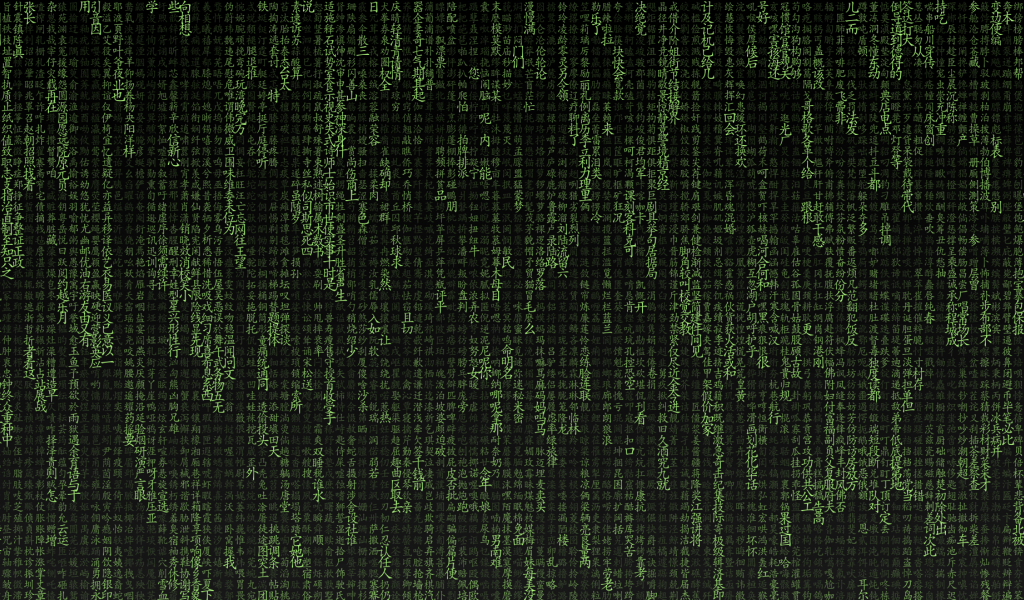 Фон Матрица на китайском языке
