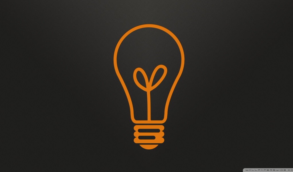 Оранжевая лампа, черный фон