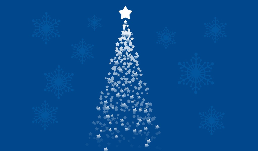 Орнамент елка, синий фон