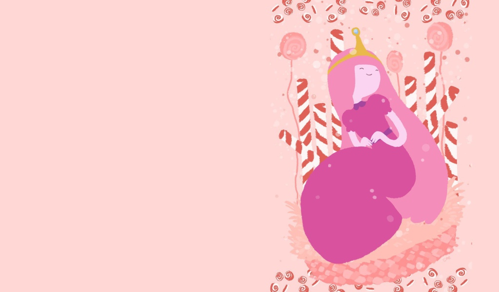 Принцесса, розовый фон