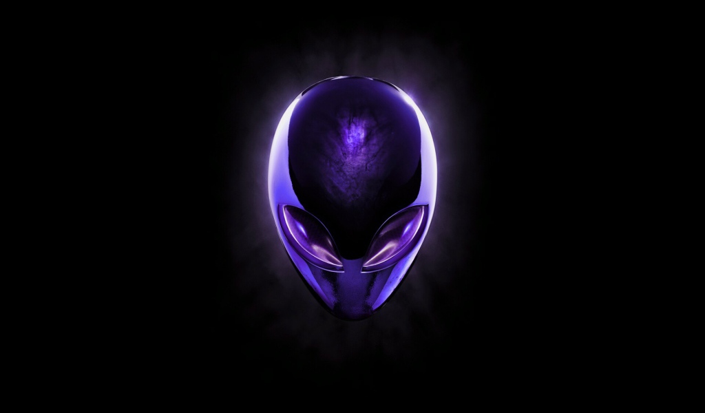 Сиреневый инопланетянин, черный фон