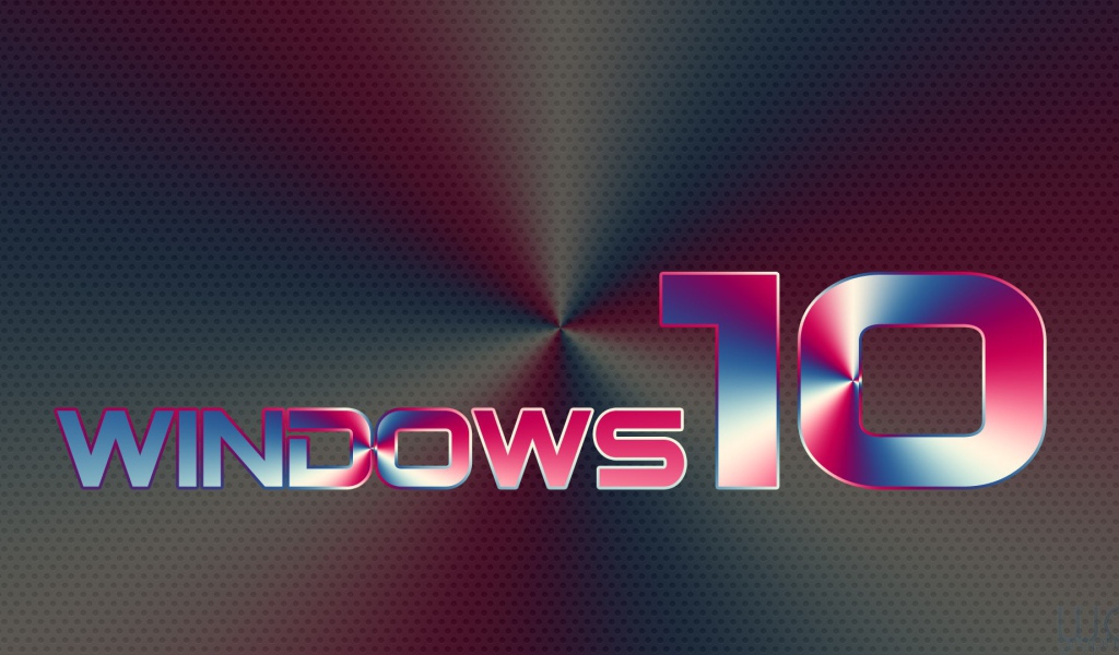 Радужный фон Windows 10