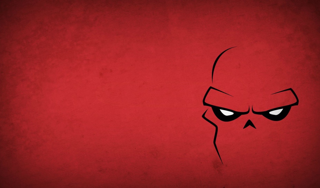 Красный Череп, красный фон