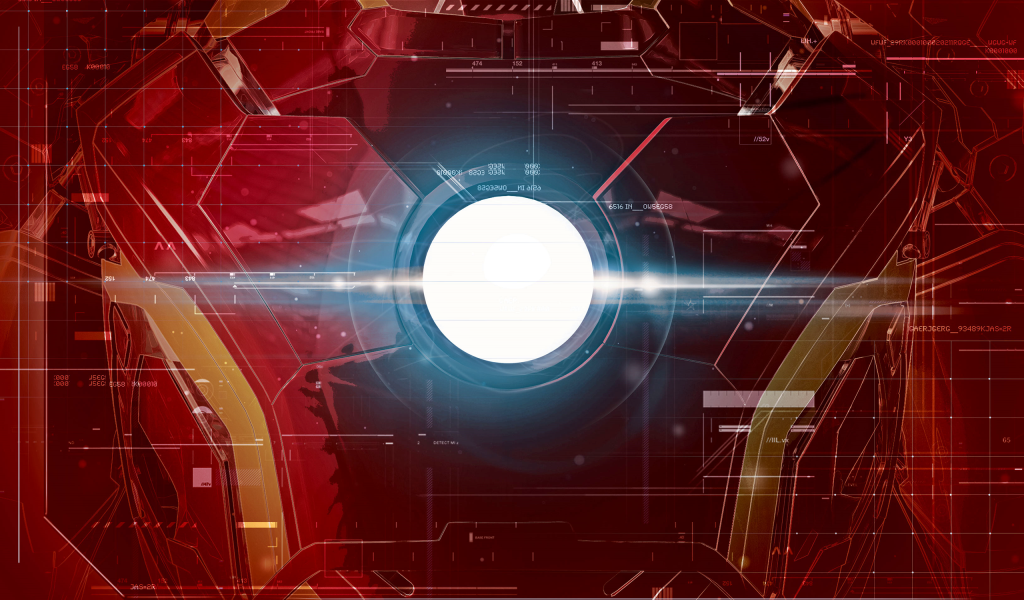 Красный фон, железный человек Мстители