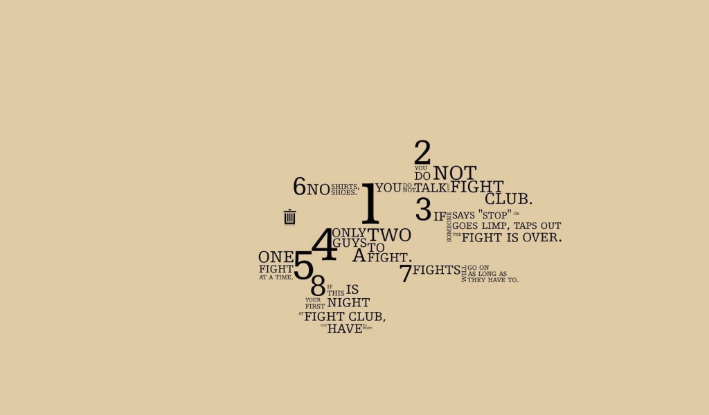 Правила Бойцовского клуба, светлый фон