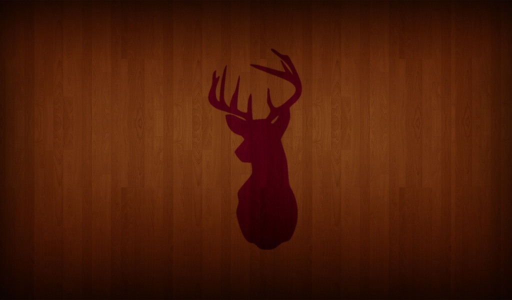 Силуэт оленя на паркете