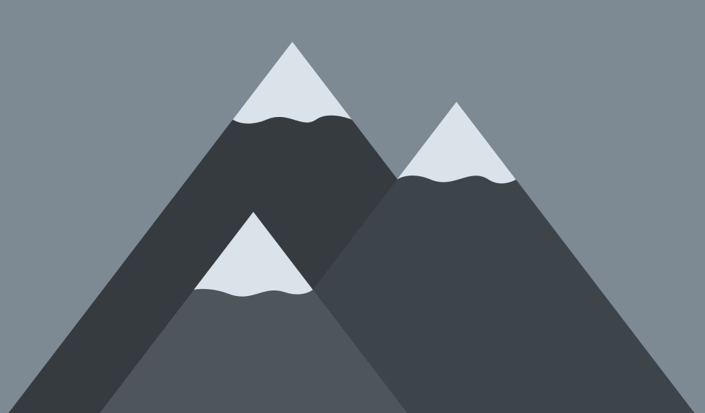 Заснеженные вершины гор, серый фон