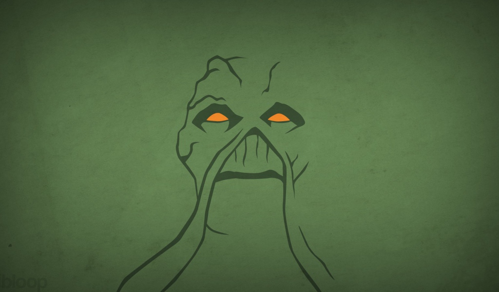 Зеленое Нечто, зеленый фон