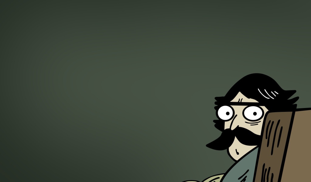 Удивленный папа, темный фон