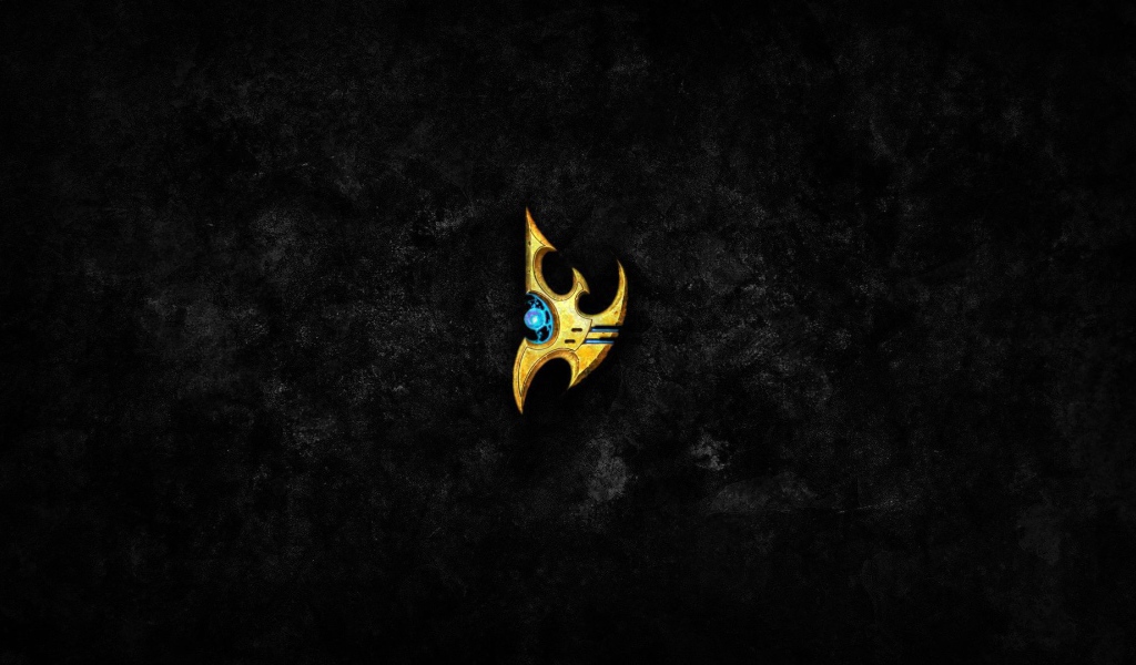 Символ из Starcraft II, черный фон