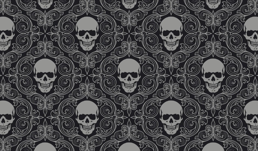 Фон из черепов в рамках