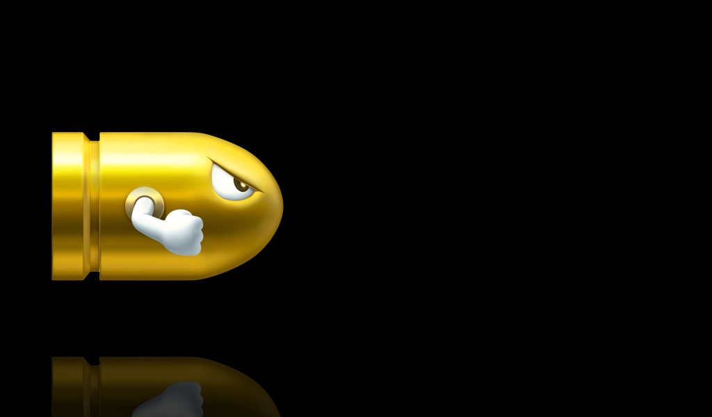 Пуля в полете, черный фон