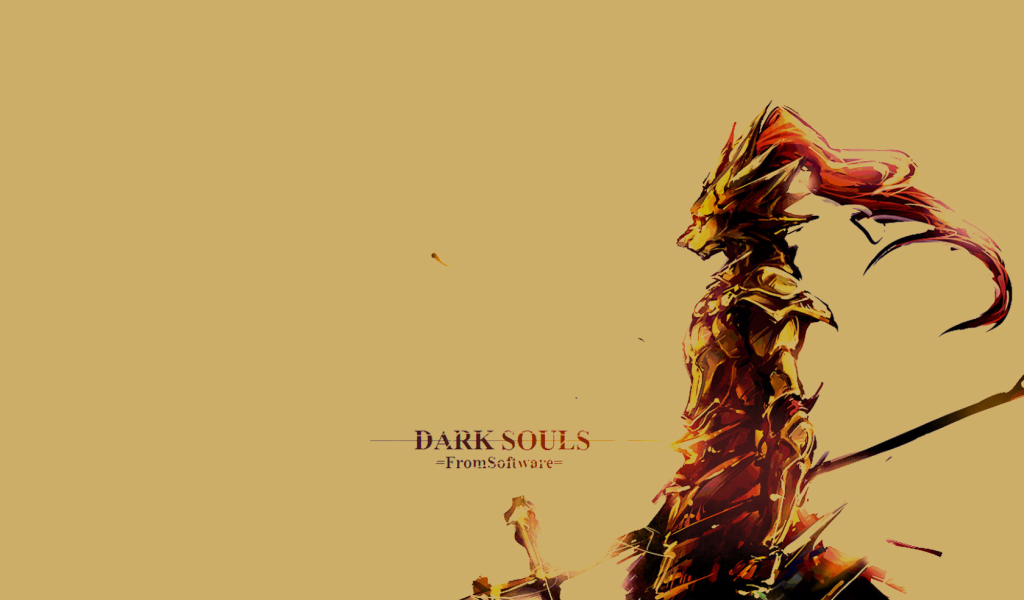 Игра Dark Souls, бежевый фон