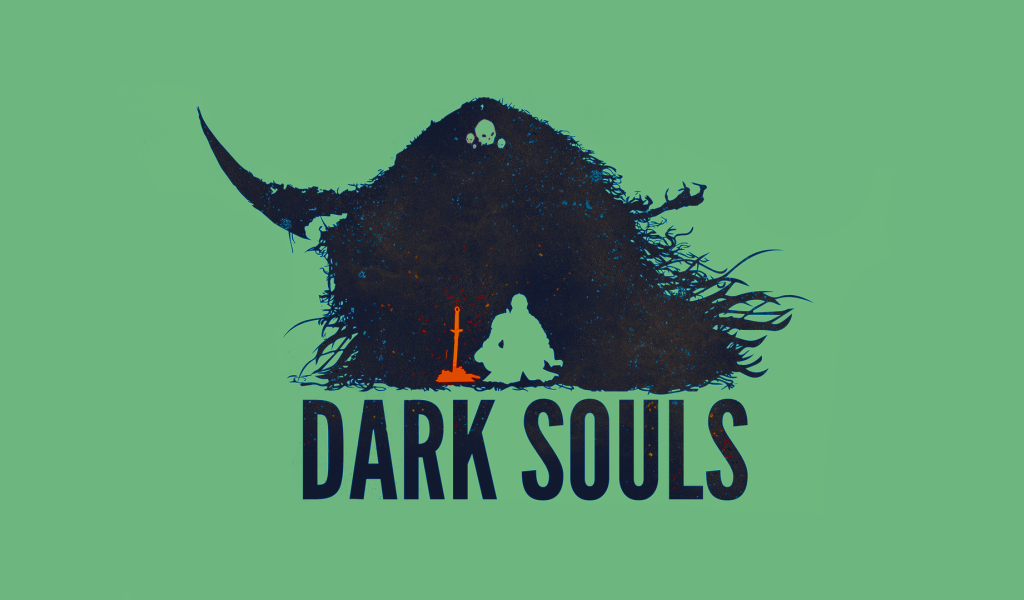 Игра Dark Souls, зеленый фон
