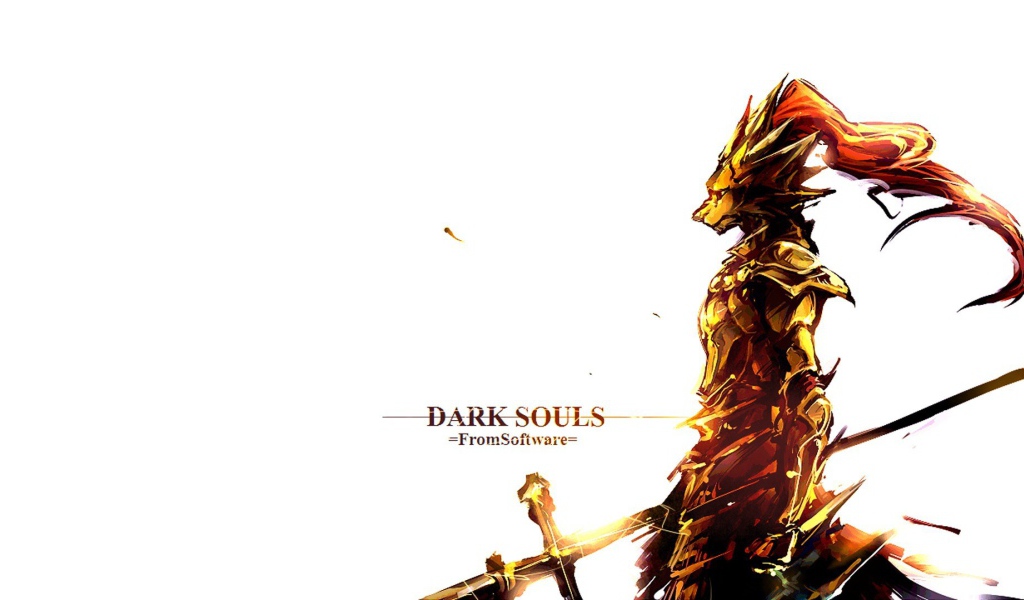 Игра Dark Souls, белый фон