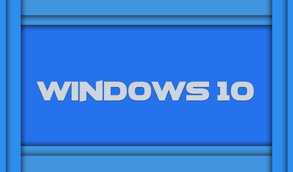 Новая ОС Windows 10, голубой фон