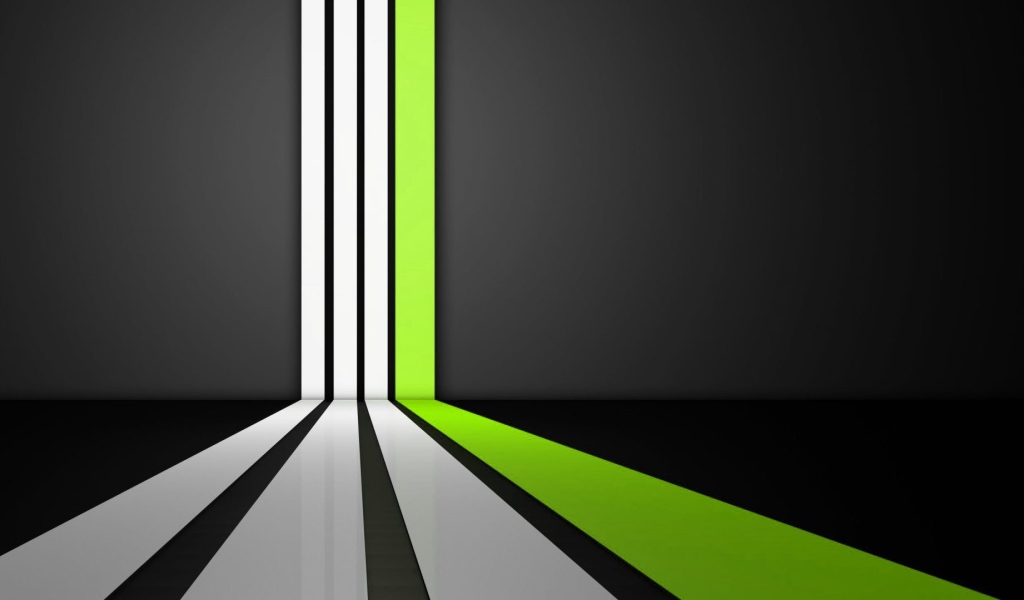 Перспектива из белых и зеленой линий