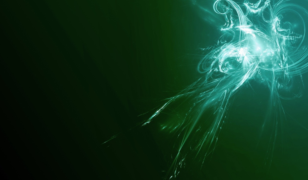 Вихрь энергии на зеленом фоне