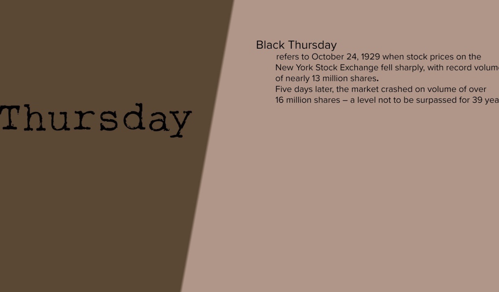 Описание четверга на английском языке