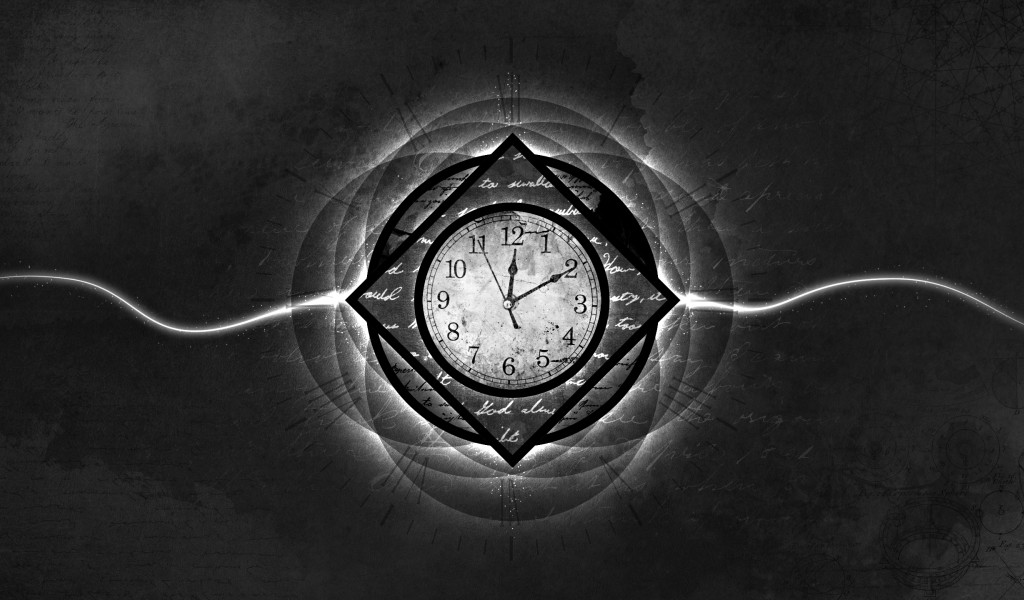 Часы, серый фон