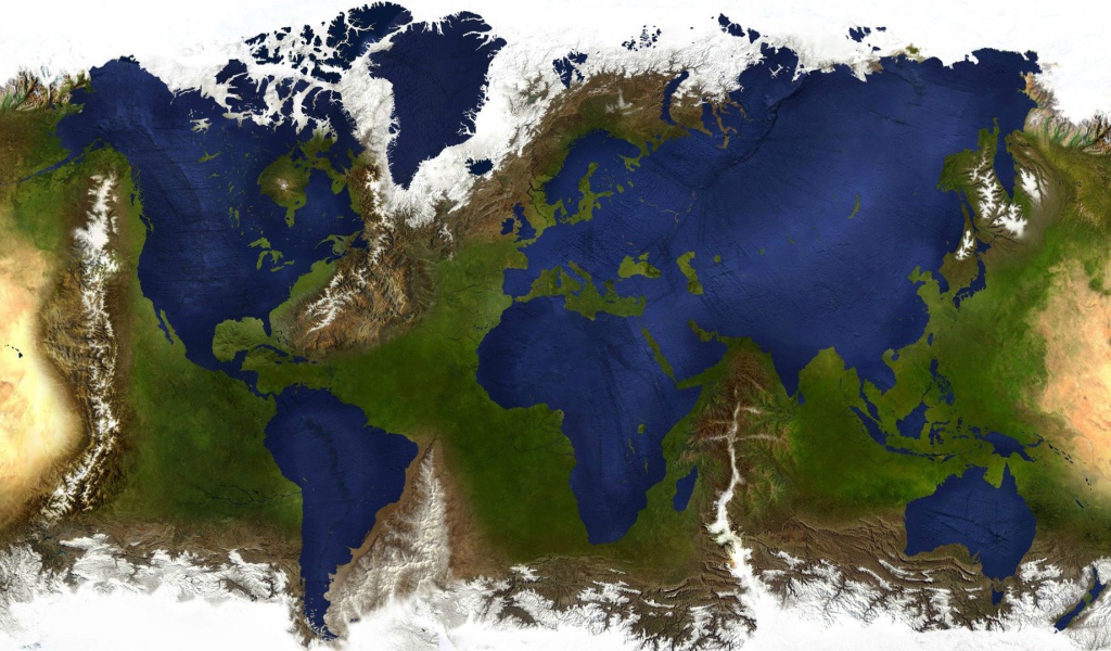 Карта мира наоборот