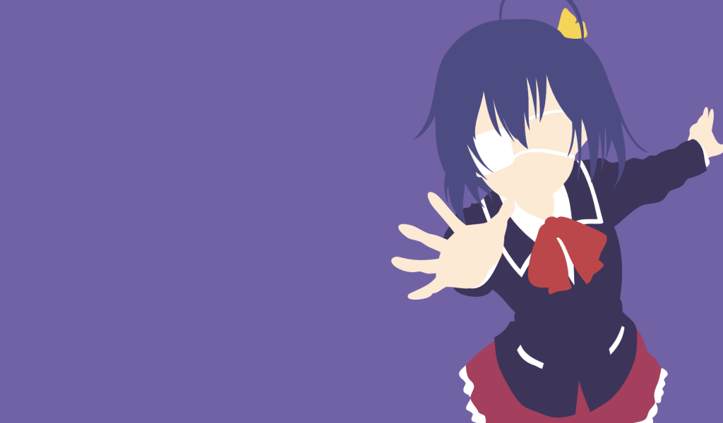 Мир аниме, сиреневый фон