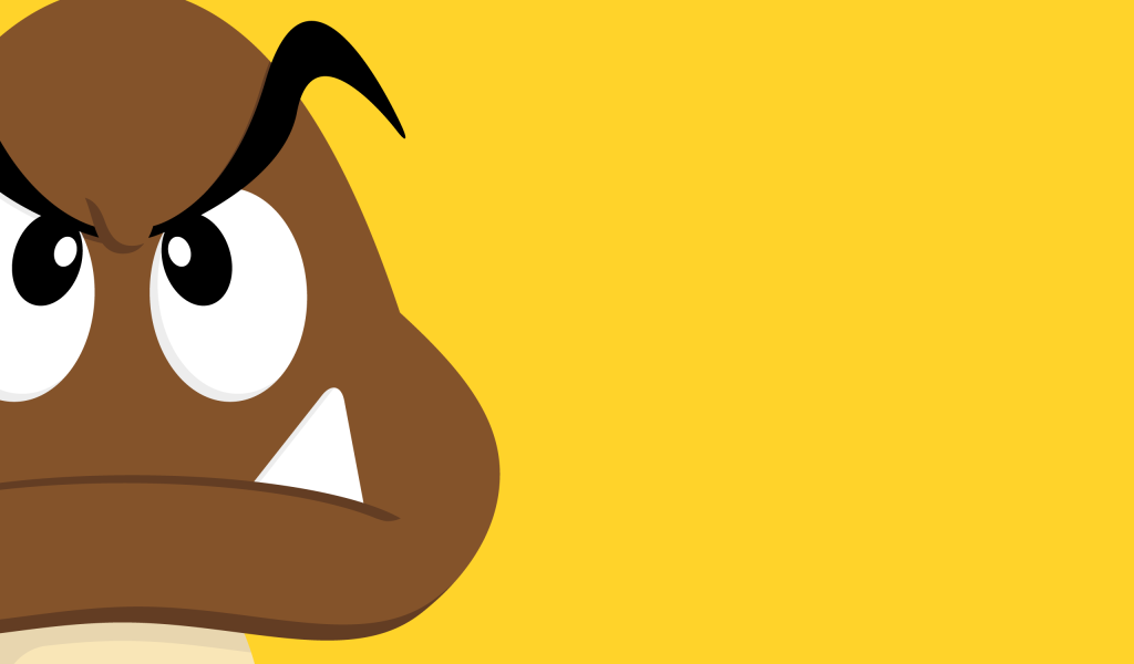 Желтый фон, игра Super Mario Bros