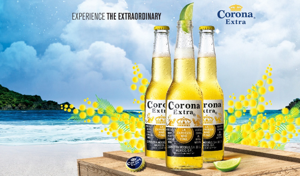 Advertising beer Corona