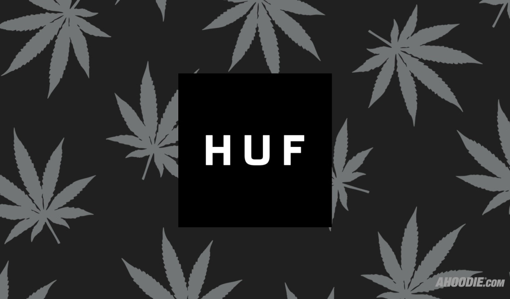 Бренд ХУФ на сером фоне