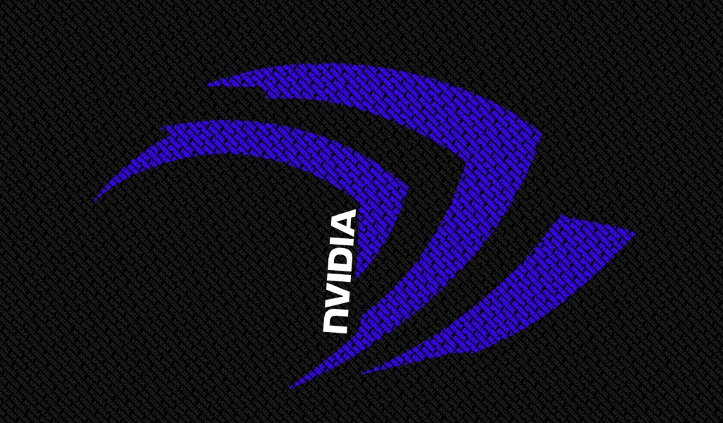 Голубой символ Nvidia из букв