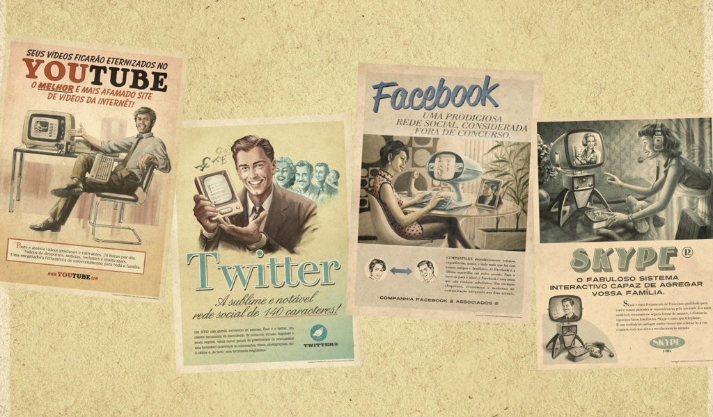 Ретро реклама интернет брендов