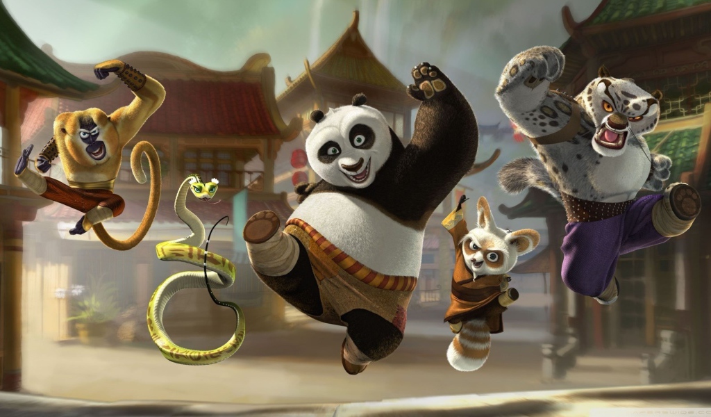 Животные из мультфильма Кунг-фу панда