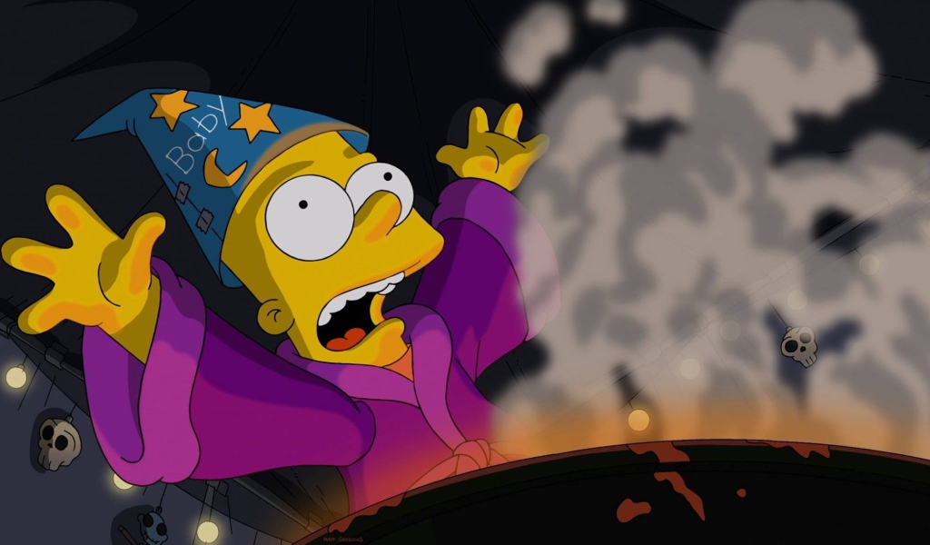 Барт Симпсон занимается колдовством