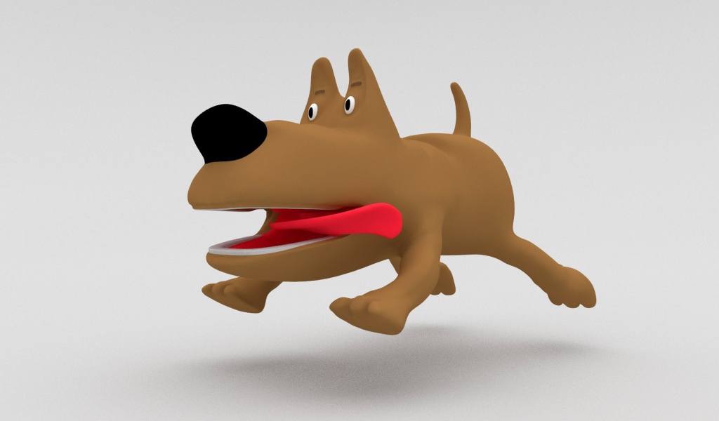 Коричневая собака из мультика